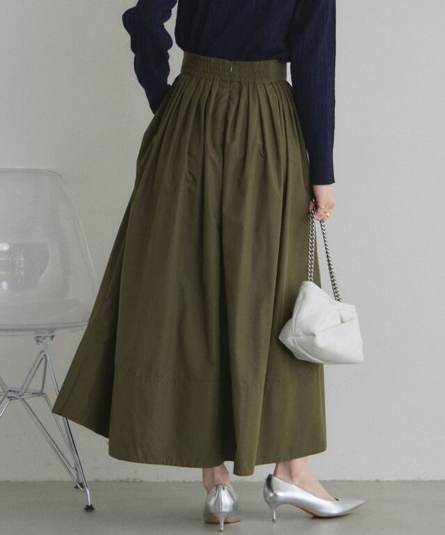 美香さん着用】ピンタックフレアスカート