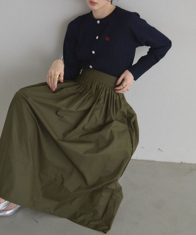 美香さん着用】ピンタックフレアスカート
