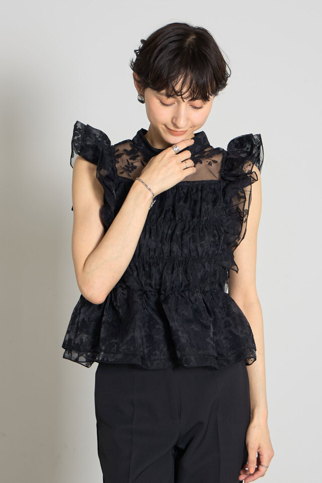 シャーリングシアーブラウス