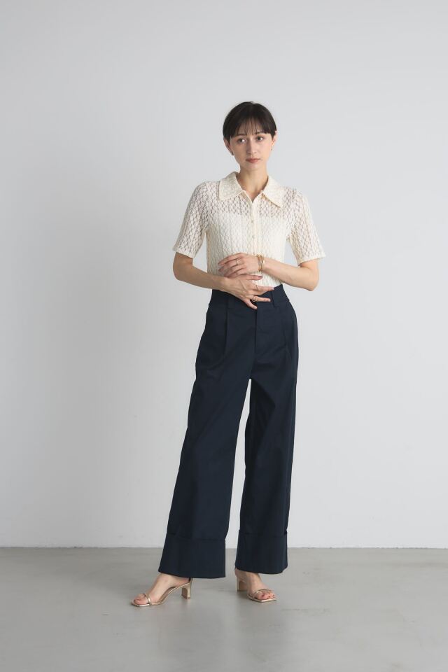 ロールアップチノワイドパンツ