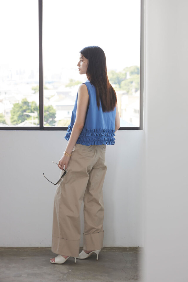 ロールアップチノワイドパンツ