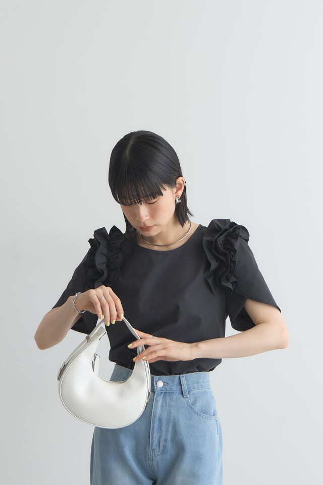 h*m様 フロー　ヘリオス　サイズ28cm 肩フリルチューリップスリーブブラウス