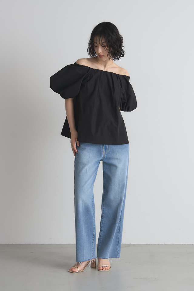 山田さま専用 ボリュームスリーブタフタオフショルブラウス