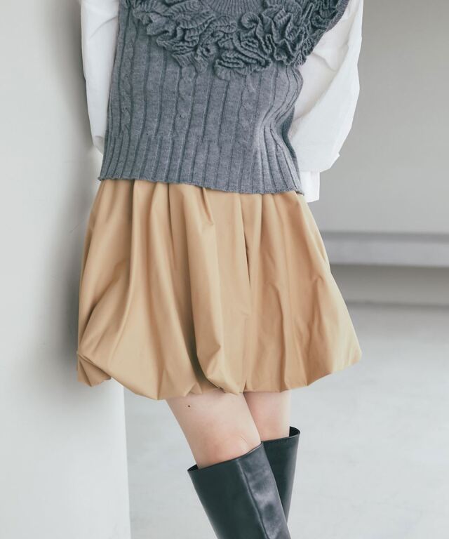 【新品】【写真あり】SNIDEL バルーンミニスカート　サイズ1 SNIDEL（スナイデル）の「バルーンミニスカート（スカート）」 - WEAR