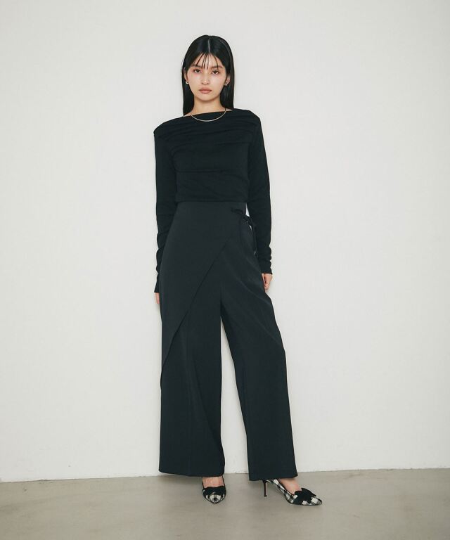 ラップワイドパンツ