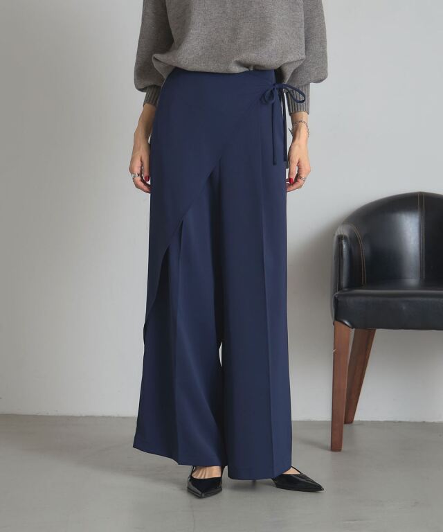 TROVE 21SS「HOUI WRAP PANTS」3 ネイビー ラップパンツ TROVE 21SS「HOUI WRAP PANTS」3 ネイビー ラップパンツ TROVE