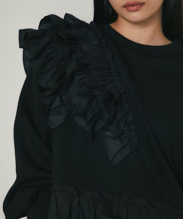 アシメフリルカットプルオーバー