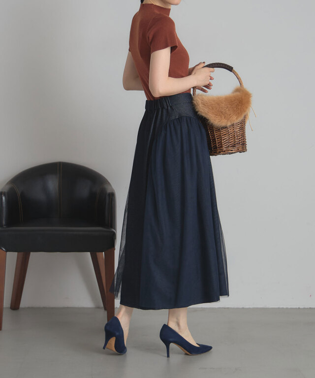 新品未使用　UN3D. パーツドッキングボリュームスカート UN3D. スカート SHEER LAYERED SK「セットアップ着用可能