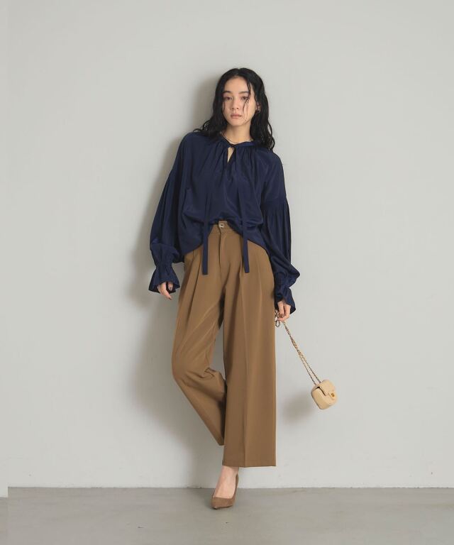 kolor 24AW ブラウス スキッパーギャザーブラウス