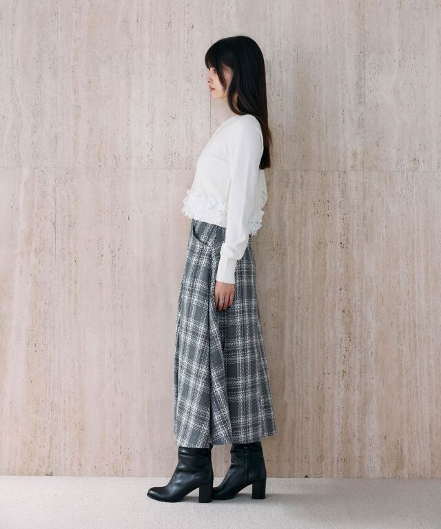 BLAMINK ツイードスカート Melsick】グリッターツイードスカート-Black- LAFARY ONLINE