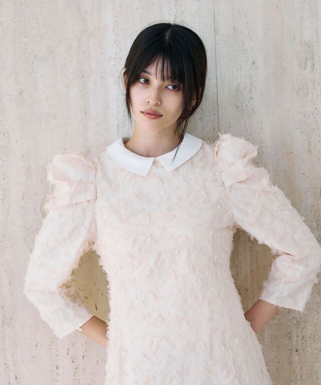 シャギージャガードドレス