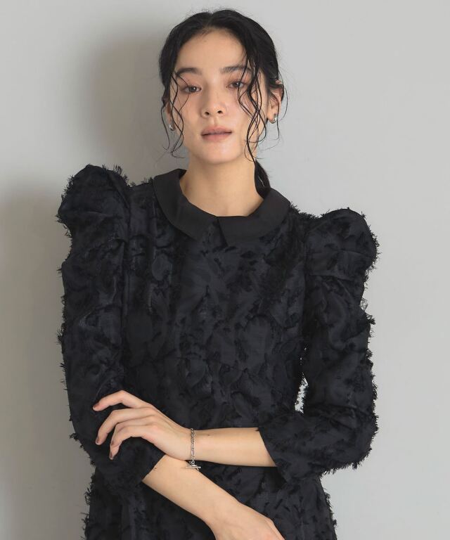 シャギージャガードドレス