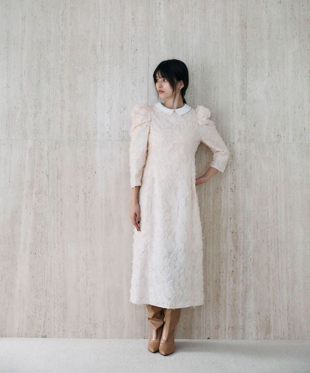 シャギージャガードドレス