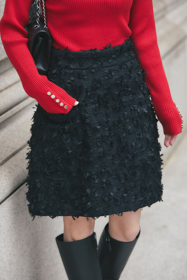 ビジュー付きスウェットチュニック