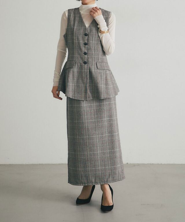 ペプラムジレ×タイトSKセットアップ
