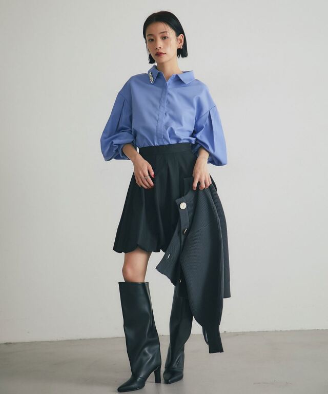 コットンビジューシャツ ジルバイジルスチュアート JILL by JILLSTUART ビジューシャツブラウス