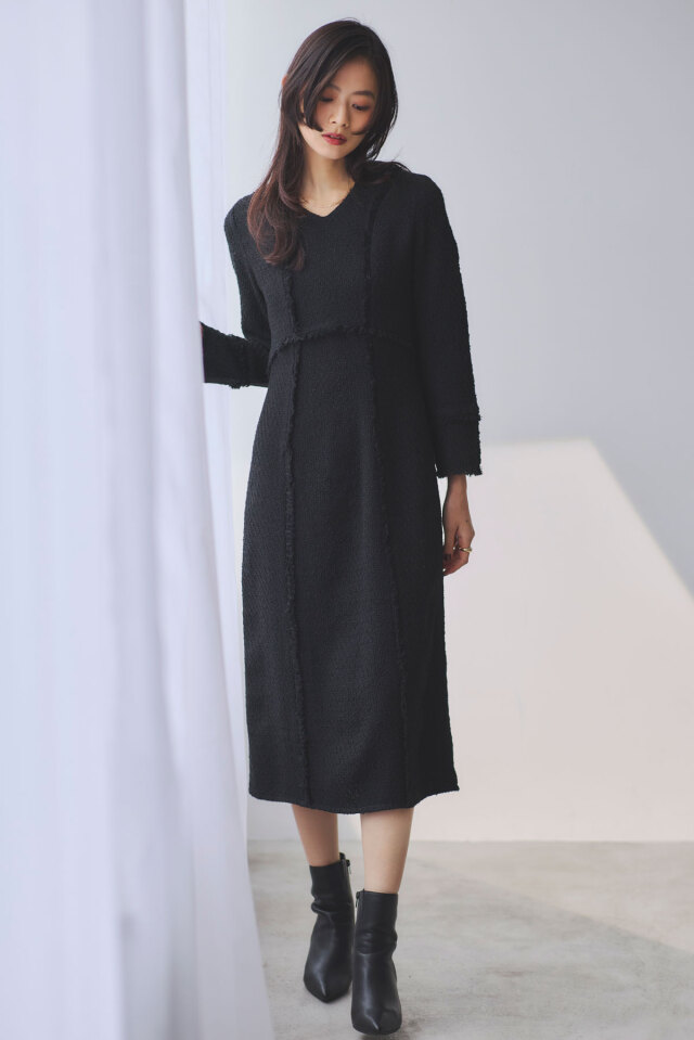 ビジュー付きスウェットチュニック