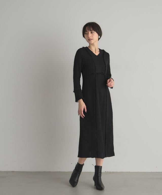 ツイードワンピース