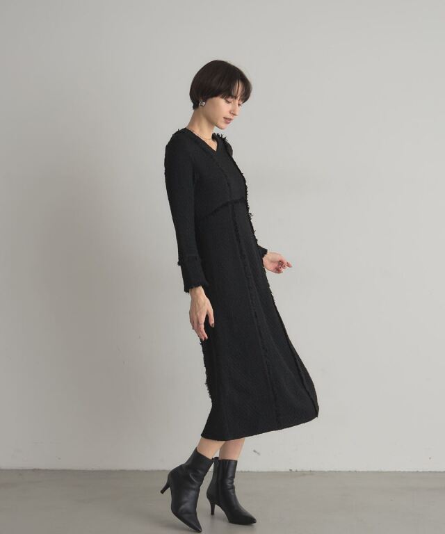 ツイードワンピース