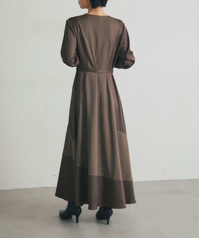 ツートーンエレガンスワンピース