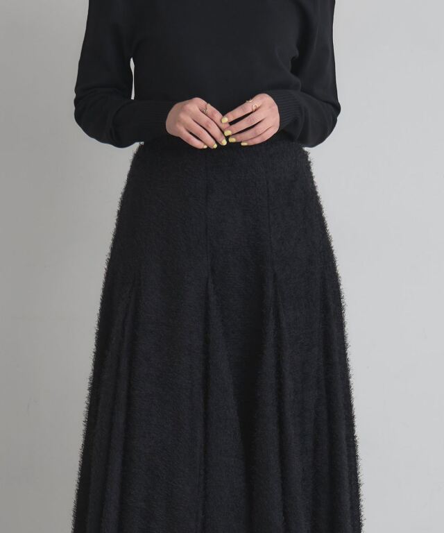 Y'sフレアスカート ブラック RUIRUE BOUTIQUE（ルイルエブティック） スカート ストレッチ