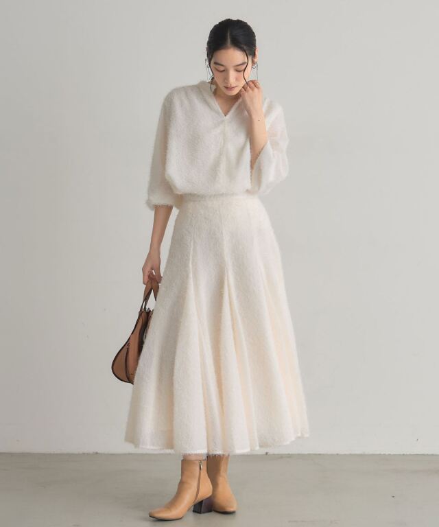 シャギーフレアスカート