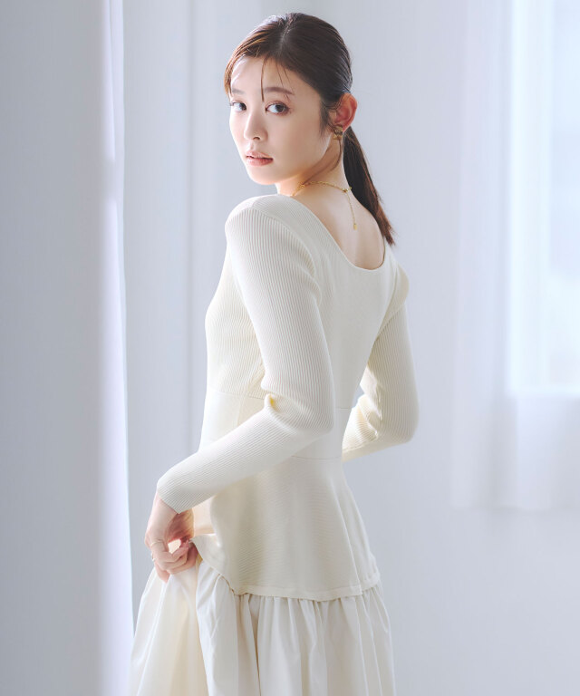 1月17日WEB先行販売【古畑星夏さん着用】前後２WAYドッキングワンピース※店舗販売は1月18日からになります