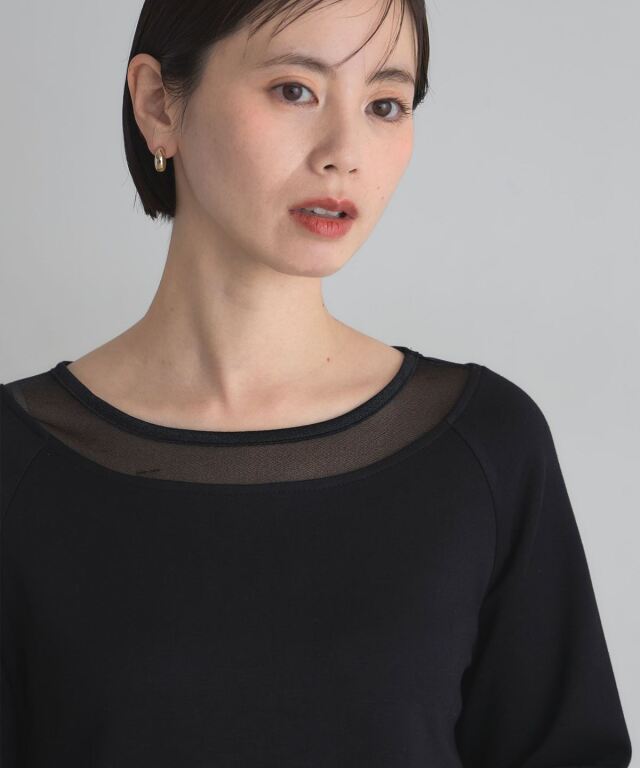 kokona.様 美香さん着用】ラメシアーミックスカットバルーンワンピース