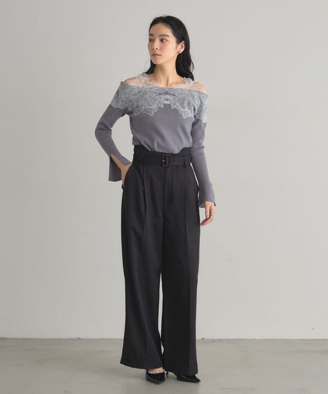 カーブウエストパンツ