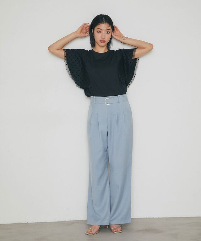 ドットフレアスリーブカットソー