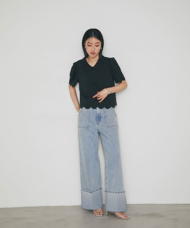 mi‼️ 他の方は申しわけございません。購入しないでください。 スカラップパフトップス