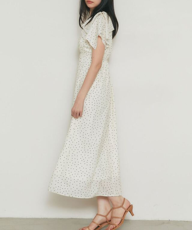 【WHITE】<Lepidos>ドット リボン ワンピース UNITED ARROWS LTD. OUTLET｜<Lepidos>ドット リボン ワンピース