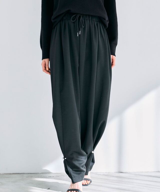 裾パールスウェットパンツ