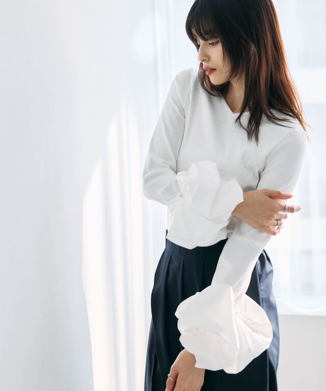 前後2WAYバルーン袖カットソー