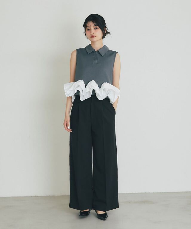 最終価格！BORDERS at BALCONY フリルヘムトップス BORDERS at BALCONY - 最終価格！BORDERS at BALCONY フリルヘム