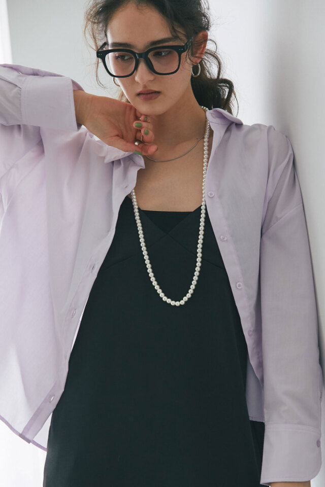 ビジュー付きスウェットチュニック