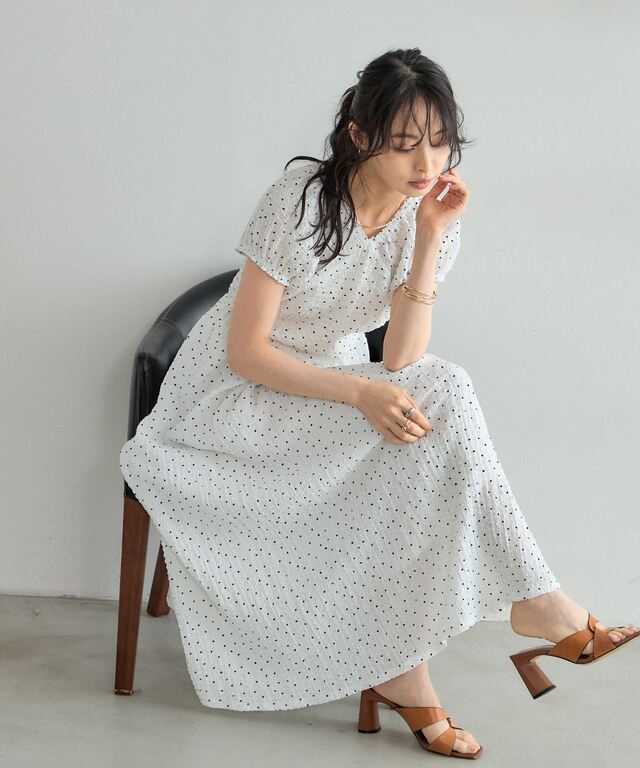 2wayフレンチドットワンピース