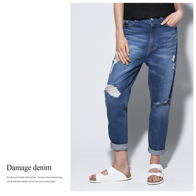 Ripped Jeans レディース ダメージ デニム