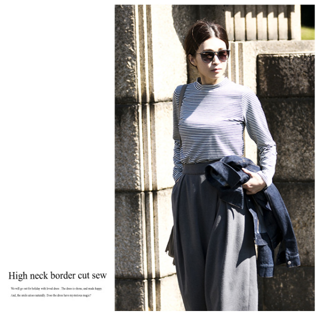 Border Cutsew レディース ボーダー カットソー Border Cutsew レディース ボーダー カットソー