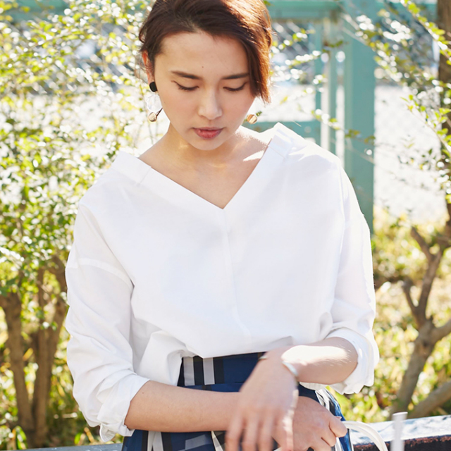 V Neck Blouse レディース Vネック ブラウス