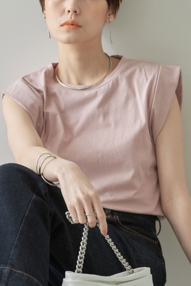 れいです シンプルカットソーコットンTシャツ
