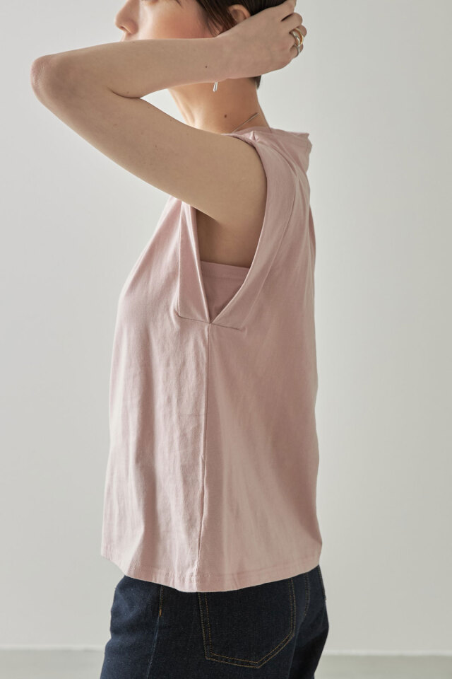 シンプルカットソーコットンTシャツ