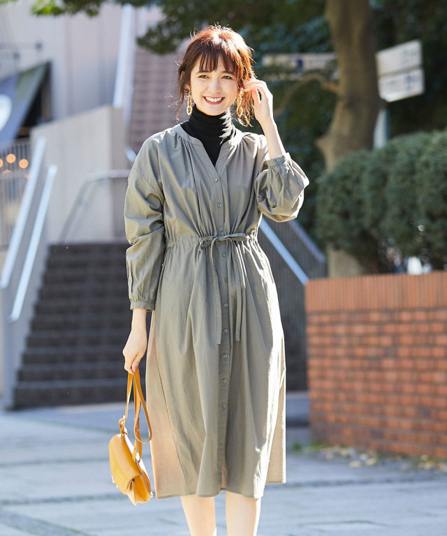 ガウンシャツワンピース