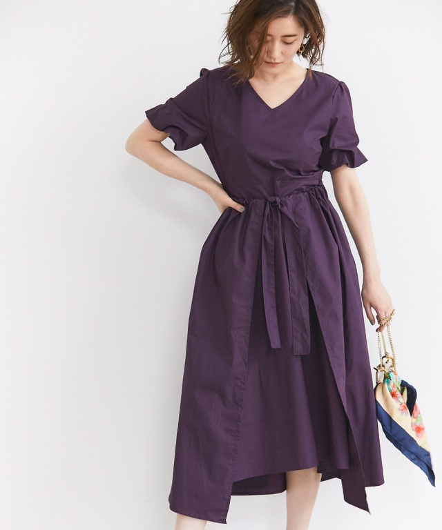 スカート重ねタックワンピース