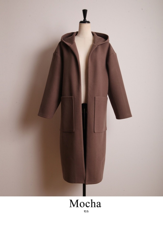 フード付きコーディガン 