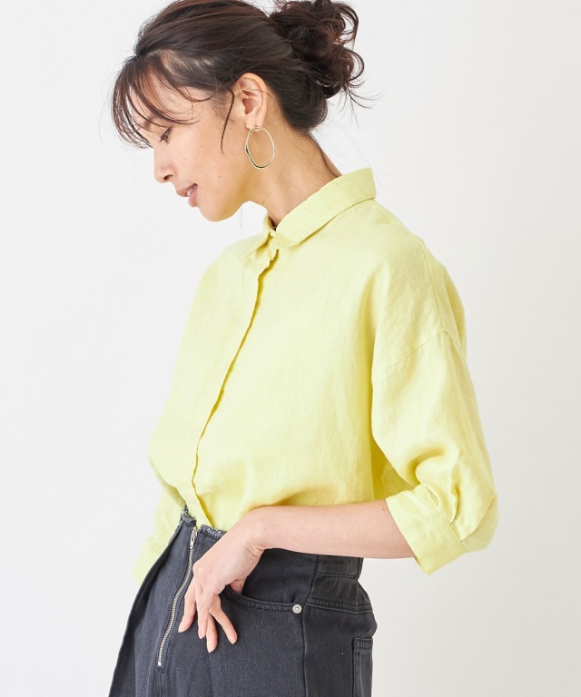 フレンチリネンシャツ