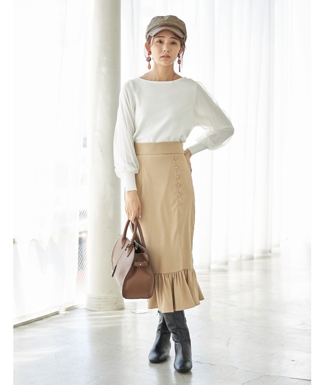 オーバーチュールニットトップ チュールニットトップ / GRACE CONTINENTAL | GRACE CONTINENTAL