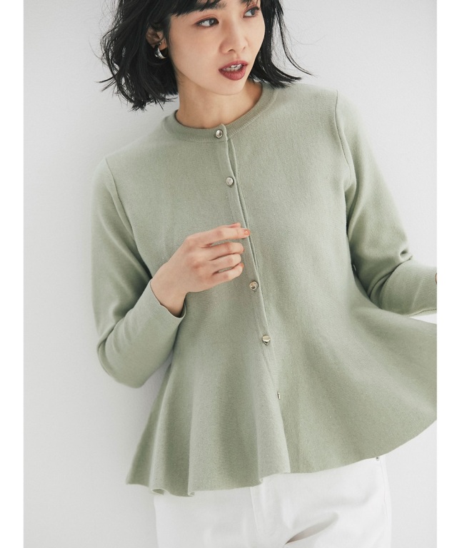 成瀬愛里さん着用 ペプラムニットカーディガン