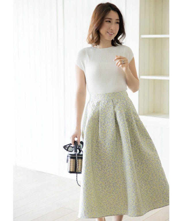 高田麻紀子さんコラボ Charmante Femme レースプリーツスカート 再販決定！リクエスト受付中！【高田麻紀子さんコラボ】フラワー