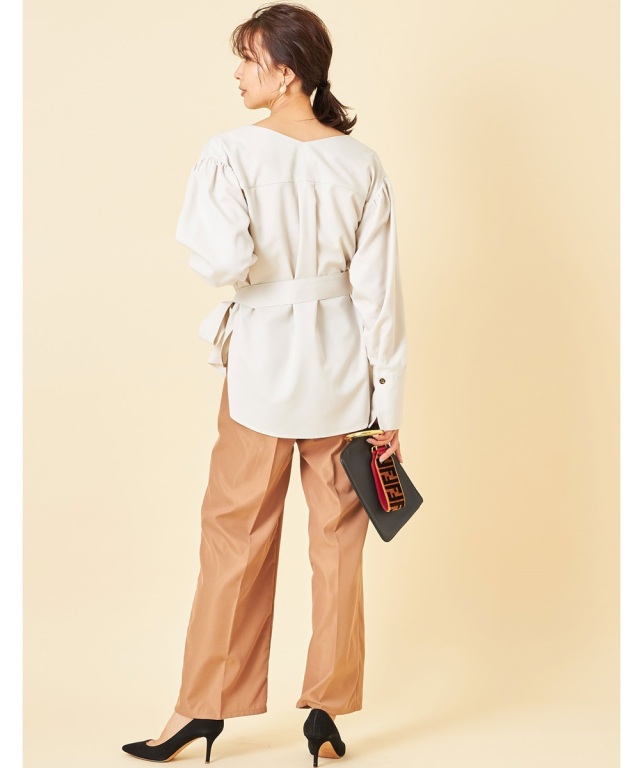 ポケット付きツインシャツ羽織り